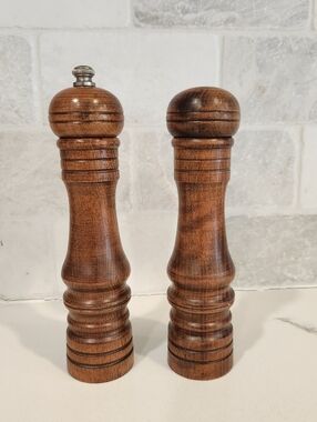 Princess House Original Wooden Salt Shaker and Pepper Grinder